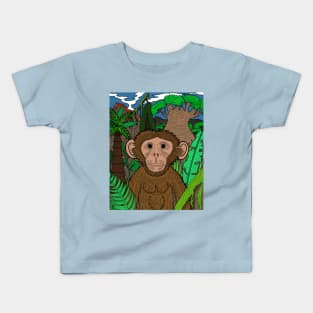 A Monkey In The Wild! Kids T-Shirt